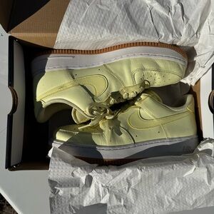 Nike AF1 Yellow Sneakers with Gum Sole